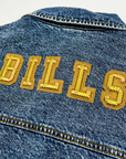 Women's Buffalo Bills Oversized Cropped Denim Jacket