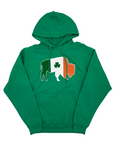 Buffalo With Irish Flag and Clover Green Hoodie