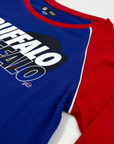 Women's New Era Bills Royal & Red 3/4 Long Sleeve Shirt