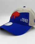 Women's Buffalo Bills Stone & Royal With Retro Logo Adjustable Hat