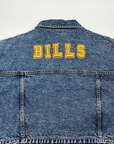 Women's Buffalo Bills Oversized Cropped Denim Jacket