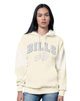 Starter Buffalo Bills Off White Colorblocking Waffle Knit Hoodie