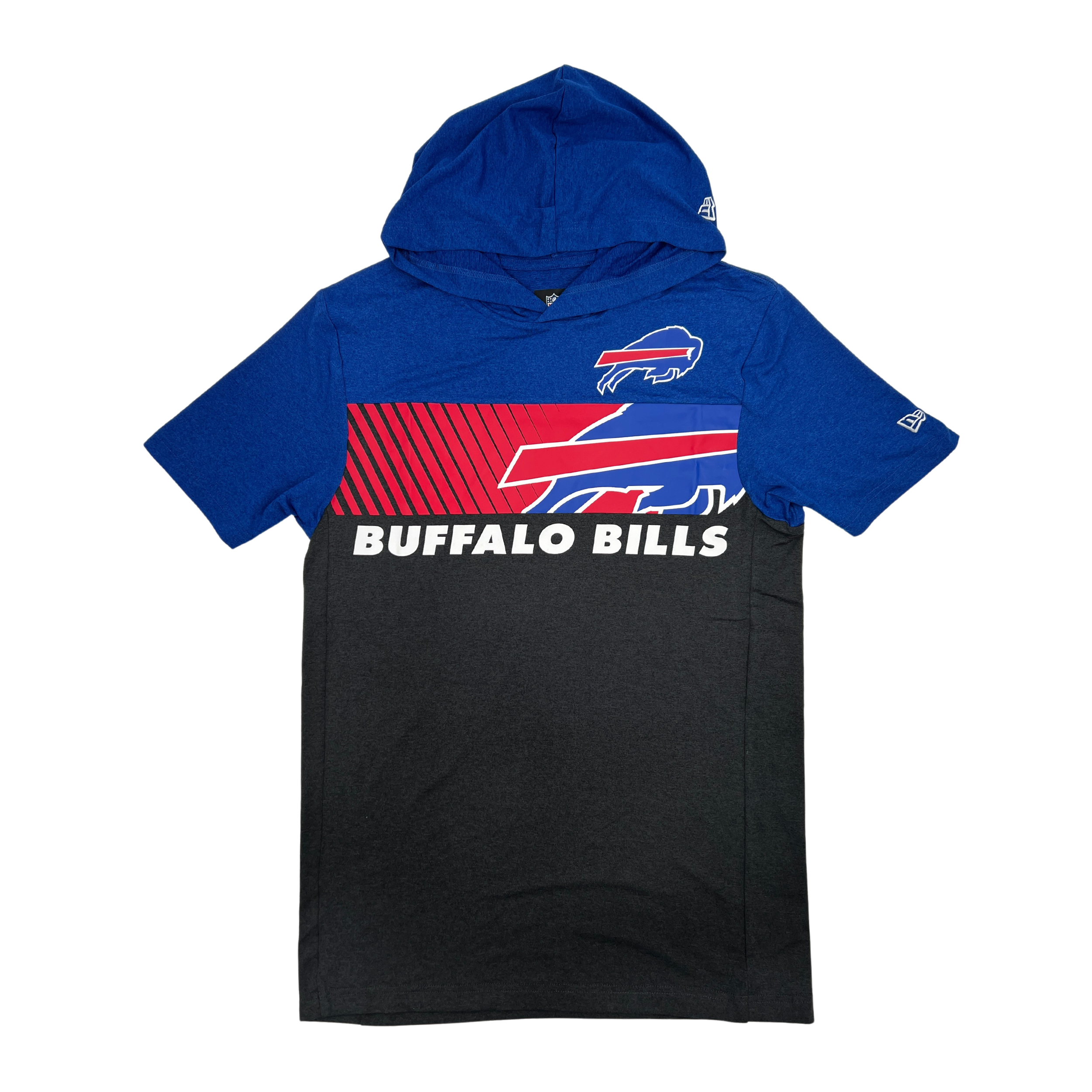 Buffalo Bills Royal & Black Active Short Sleeve Hoodie | The BFLO