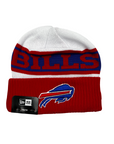 Youth New Era Bills Primary Logo & Colors 2023 Sideline Knit Hat