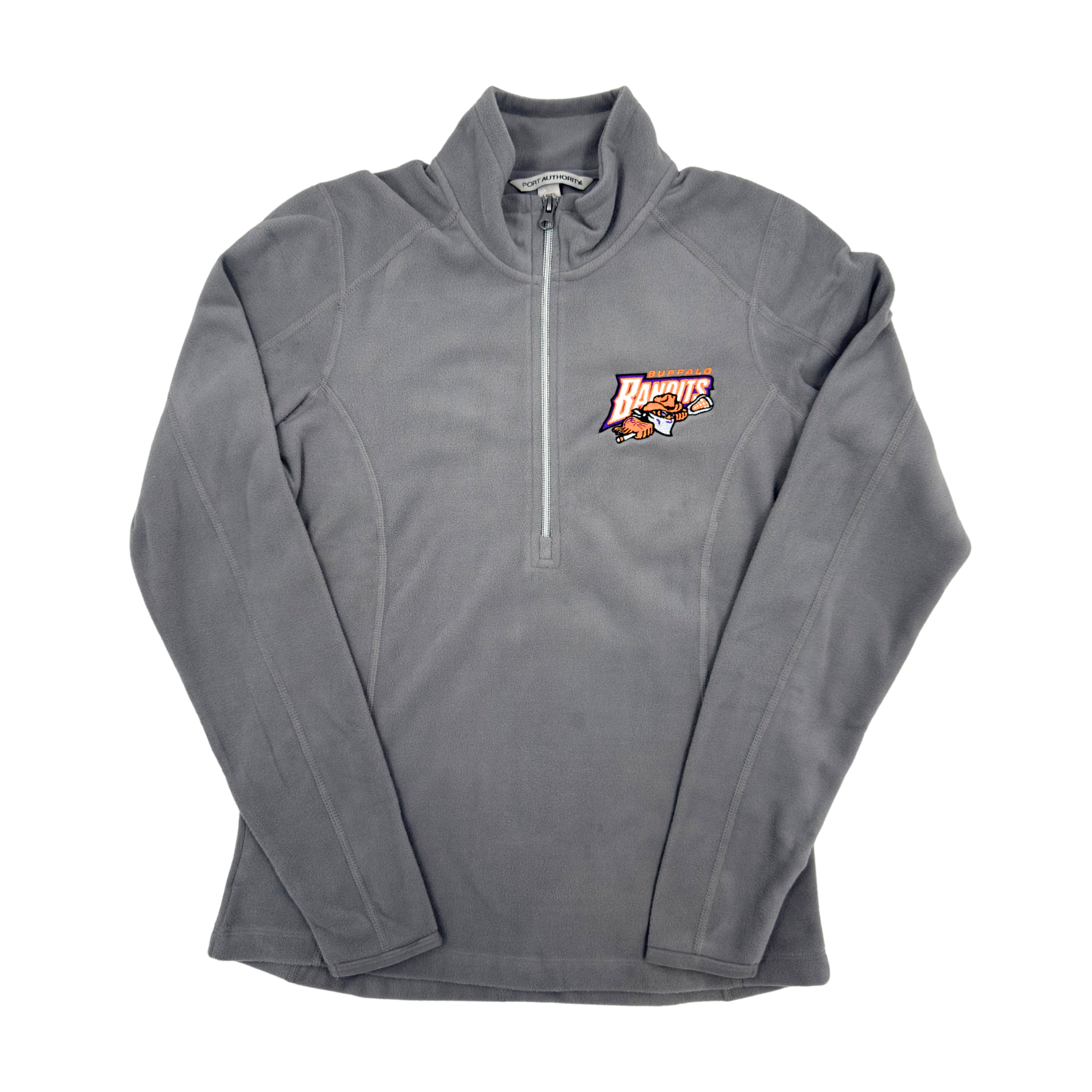 Women's Buffalo Bandits Microfleece Pearl Gray 1/2 Zip | The BFLO Women's Buffalo Bandits Microfleece Pearl Gray 1/2 Zip | The BFLO