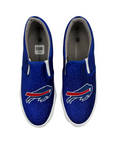 Women's Buffalo Bills Glitter Slip On Canvas Shoes