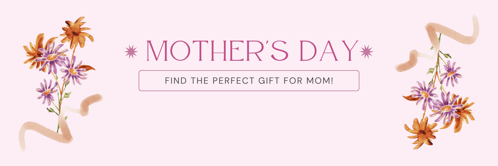mothers day find the perfect gift for mom website graphic