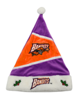 Buffalo Bandits Purple & Orange Embroidered Santa Hat