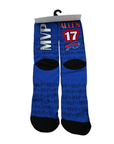 Buffalo Bills Josh Allen 17 MVP For Bare Feet Men's Socks