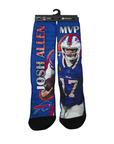Buffalo Bills Josh Allen 17 MVP For Bare Feet Men's Socks