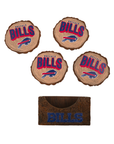Buffalo Bills Log 4 Pack Coasters Set