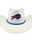 Buffalo Bills Rhinestone Charging Logo White Cowboy Hat