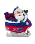 Buffalo Bills Santa In A Football Sleigh Holiday Ornament