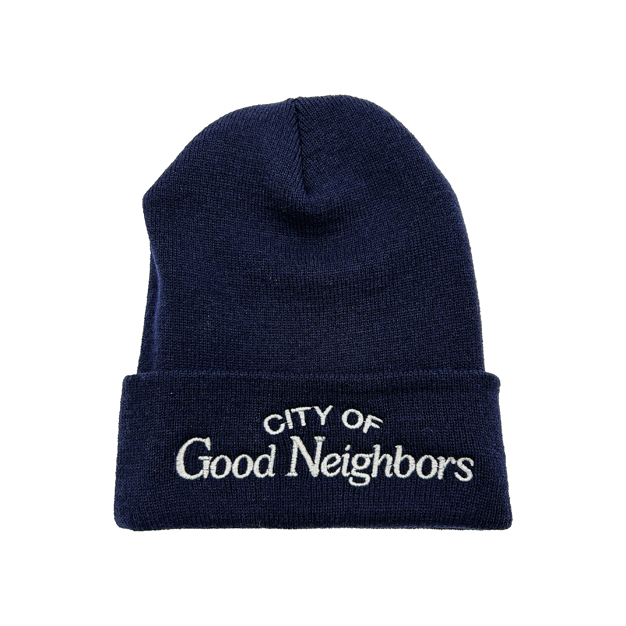 City Of Good Neighbors Navy Blue Knit Beanie | The BFLO Store