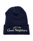 City Of Good Neighbors Navy Blue Knit Beanie