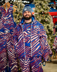 Zubaz Buffalo Bills Zebra Royal Bleacher Blazer Snow Jacket