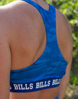Final Sale - Women's Buffalo Bills Royal Blue Camo Sports Bra