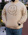 Buffalo Smiley Face Cream Hoodie