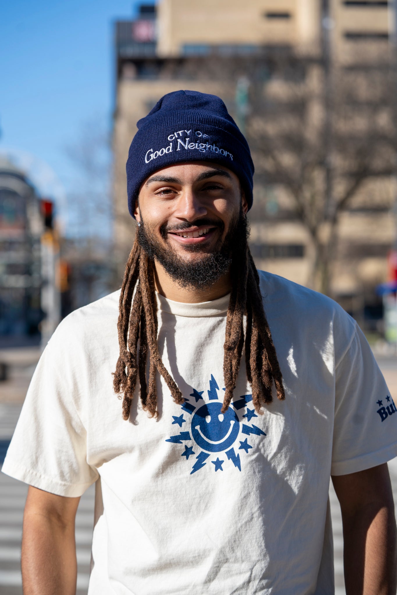 City Of Good Neighbors Navy Blue Knit Beanie | The BFLO Store