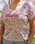 Women's New Era Buffalo Bills Floral Cropped T-Shirt