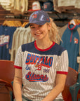 Women's New Era Buffalo Bisons Pinstripe T-Shirt