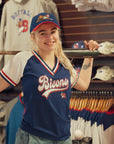 Women's New Era Buffalo Bisons Navy & White V-Neck