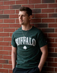 Buffalo With Shamrock Dark Green T-Shirt