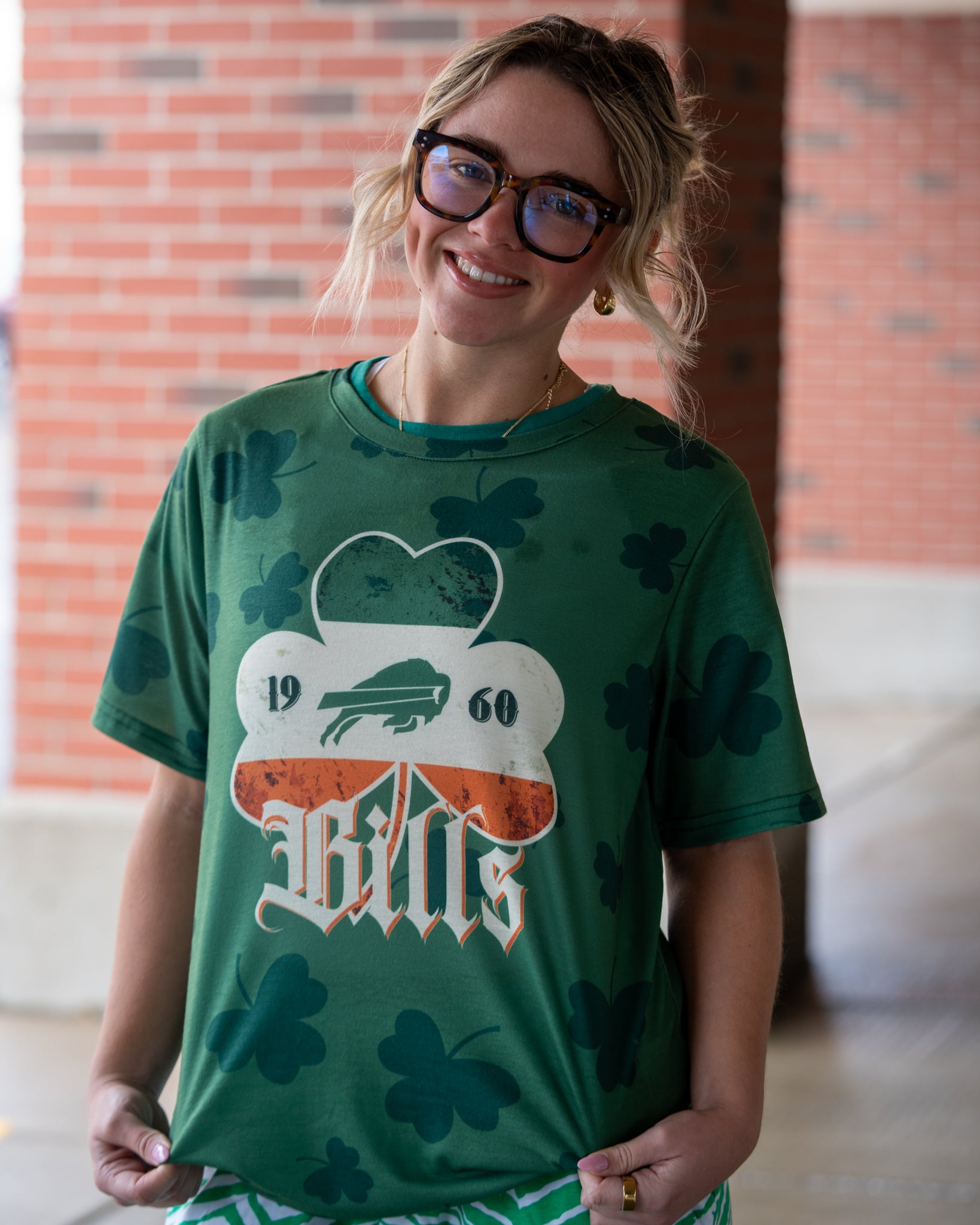 Buffalo Bills Irish Flag & Shamrocks Green T-Shirt | The BFLO Store