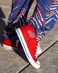 Men's Buffalo Bills Red High Top Canvas Sneaker