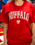 Buffalo with Polish White Eagle Red Short Sleeve T-Shirt