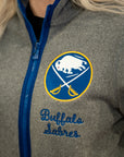 Women's New Era Buffalo Sabres Gray Full Zip Jacket