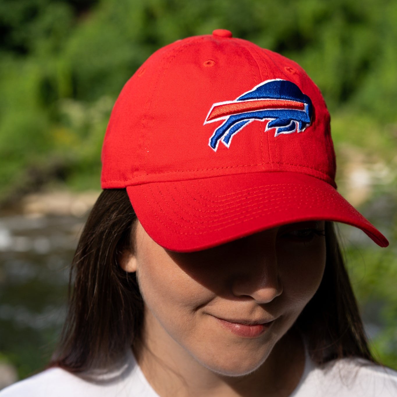 Buffalo Bills Women’s Red New Era Swarovski Bling Adjustable Hat Cap Brand New BUFFALO BILLS Tan/brown Bling Hat: Hand-jeweled SWAROVSKI  main image 4