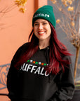 Buffalo With Shamrocks Green Beanie