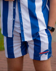 Buffalo Bills Royal & White Nautical Stripe Swim Trunks