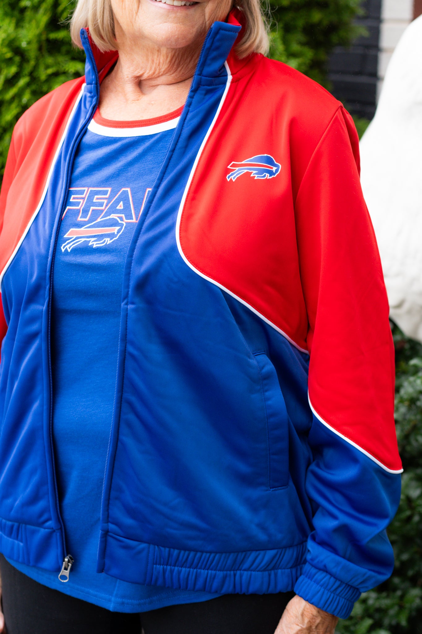 Women's Buffalo Bills Good Pass Full Zip Track Jacket | The BFLO Store