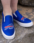 Women's Buffalo Bills Glitter Slip On Canvas Shoes