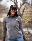 Women's Buffalo Bandits Microfleece Pearl Gray Half Zip Pullover