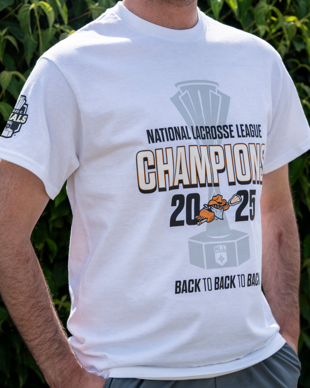 Buffalo Bandits 2025 NLL Champions Official White T-Shirt | The