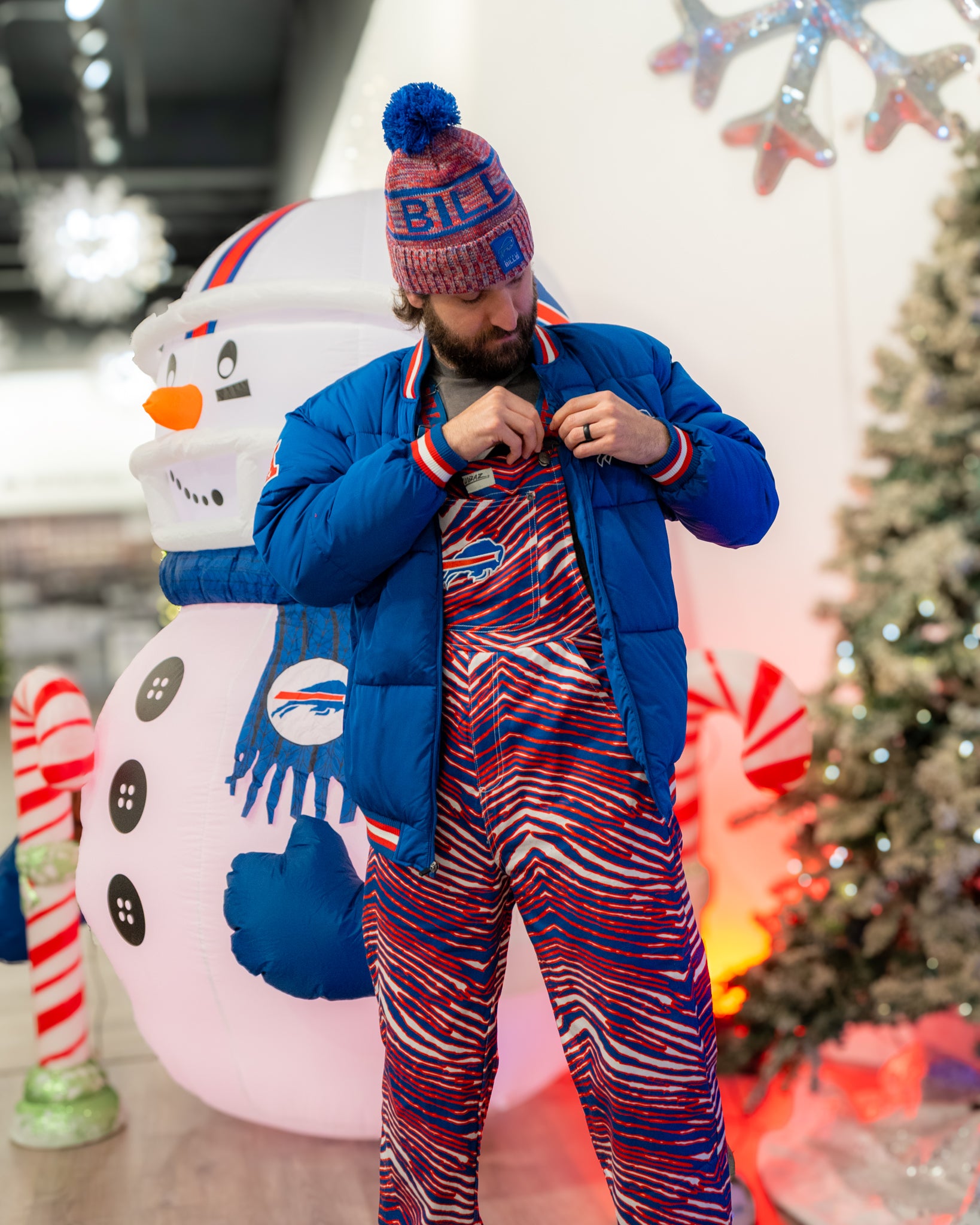Zubaz Buffalo Bills Lined Bib Overalls | The BFLO Store