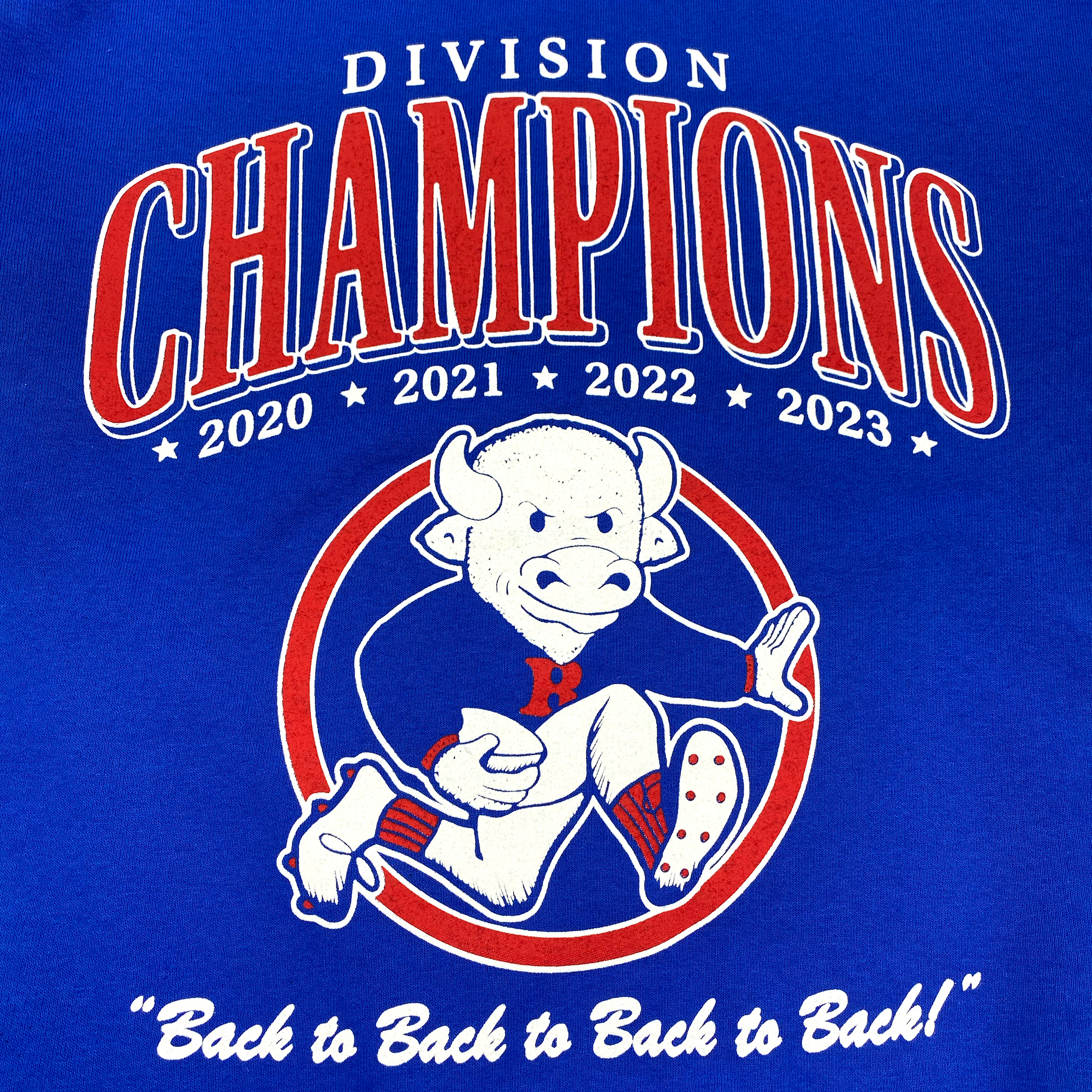 Limited Edition Buffalo Football Division Champions Royal Blue Crewneck