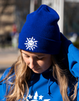 Buffalo City Seal Smiley Face Royal Knit Beanie