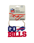 Go Bills With Logo Wooden Holiday Ornament