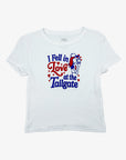 Women's I Fell In Love At The Tailgate White Baby Tee