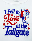 Women's I Fell In Love At The Tailgate White Baby Tee