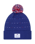 Women’s New Era Bills Royal With Dots Knit Pom
