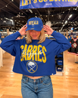 '47 Brand Women's Buffalo Sabres Royal Cropped Long Sleeve