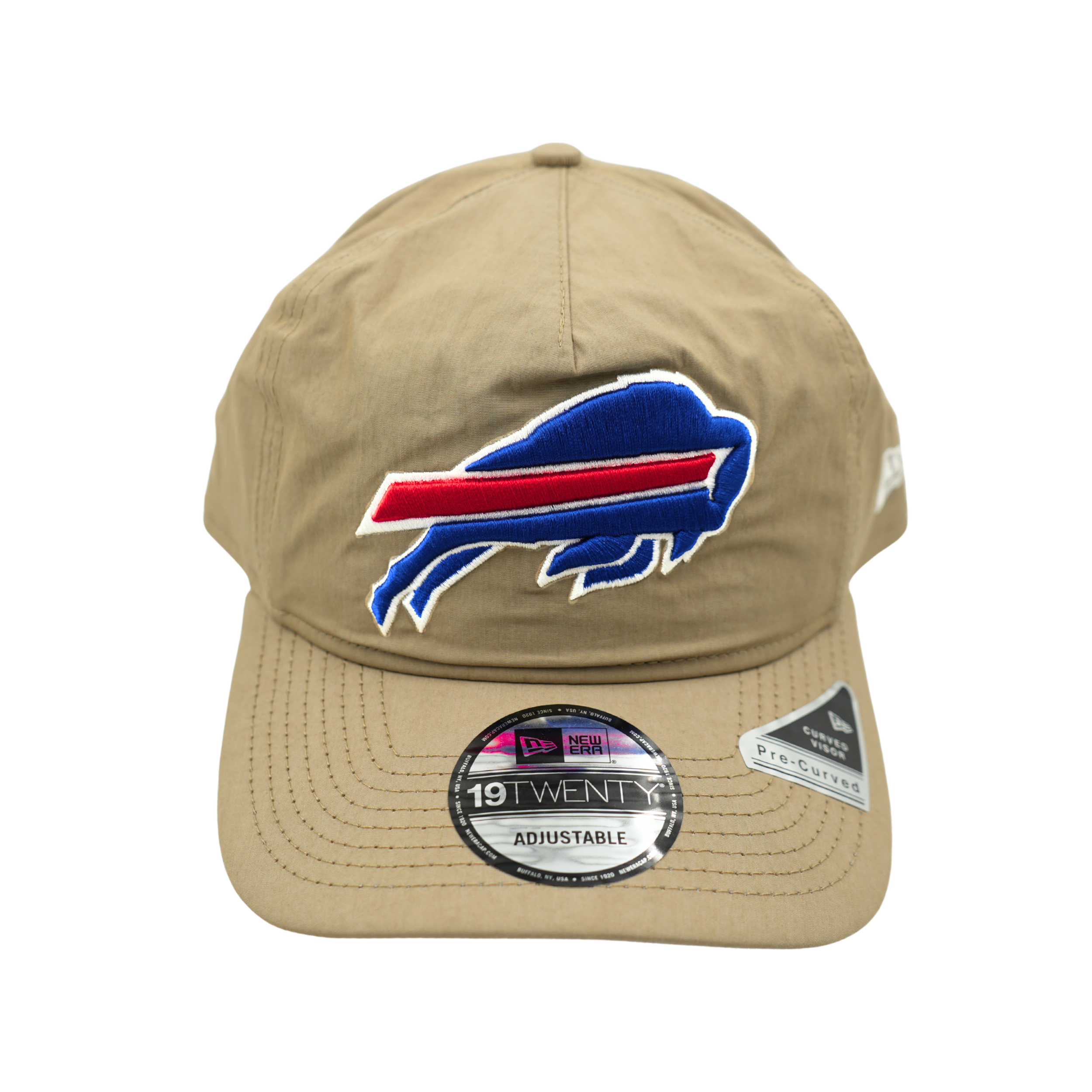 New Era 19TWENTY Bills Logo Dark Khaki Adjustable Hat | The  For Sale: Buffalo Bills Starter Hat - Preowned, Excellent Condition main image 0