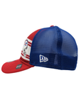New Era 9FORTY Buffalo Bills Throwback Red Linear A-Frame Trucker Hat