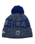 New Era Buffalo Bills 2025 Sideline Cold Weather Blue Knit Pom