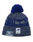 New Era Buffalo Bills 2025 Sideline Cold Weather Blue Knit Pom
